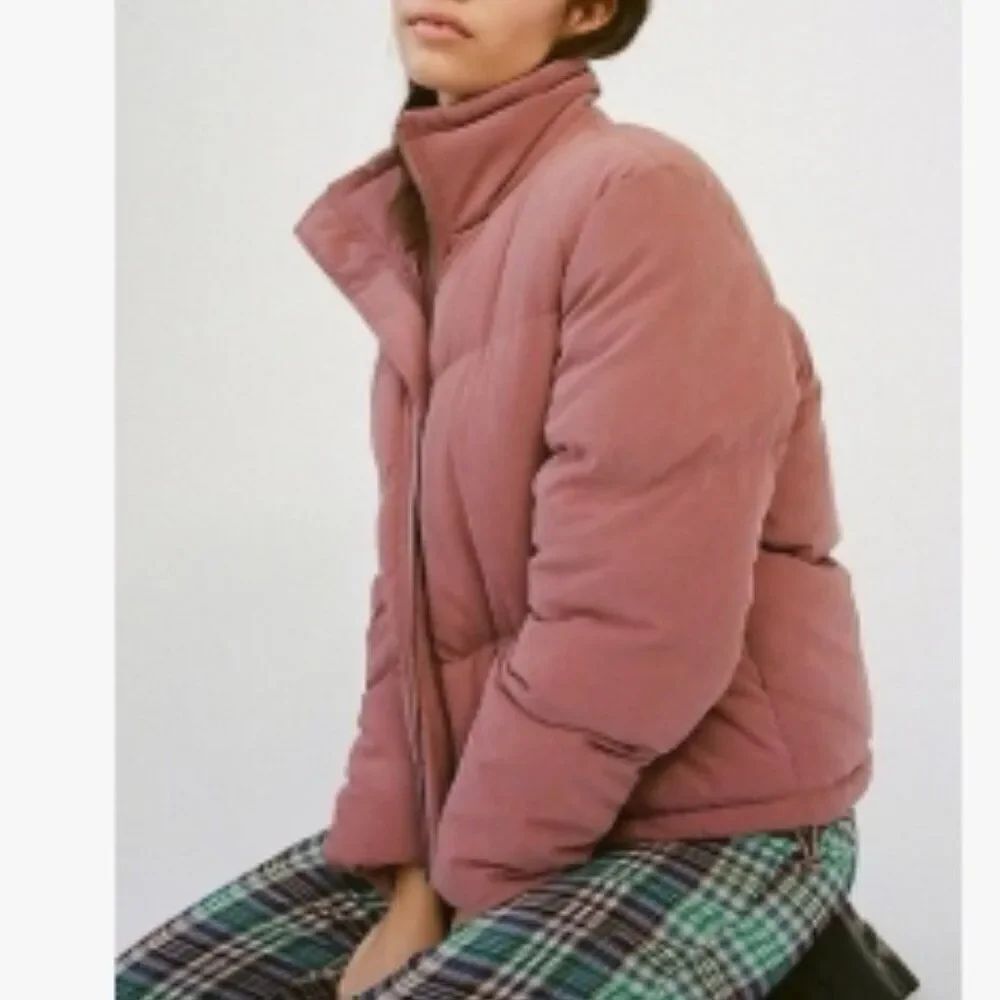 NWT Native Youth Avery Puffer Jacket Dusty Rose in Size M
